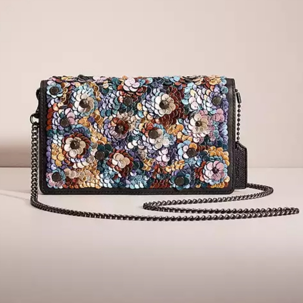 Coach 1941 Sequin Foldover Clutch